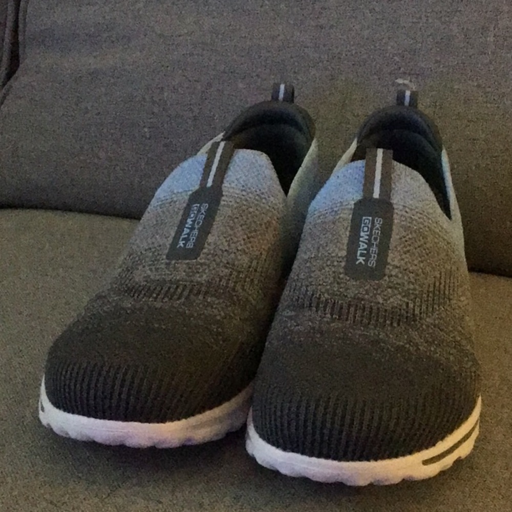 Skechers Blue and Gray Athletic Shoes with Slip-On Design